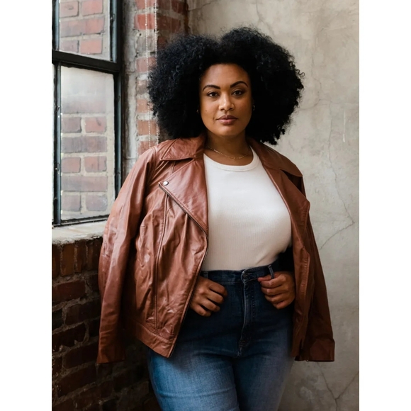 ABLE Maha Leather Jacket in Whiskey - Picture 2 of 10